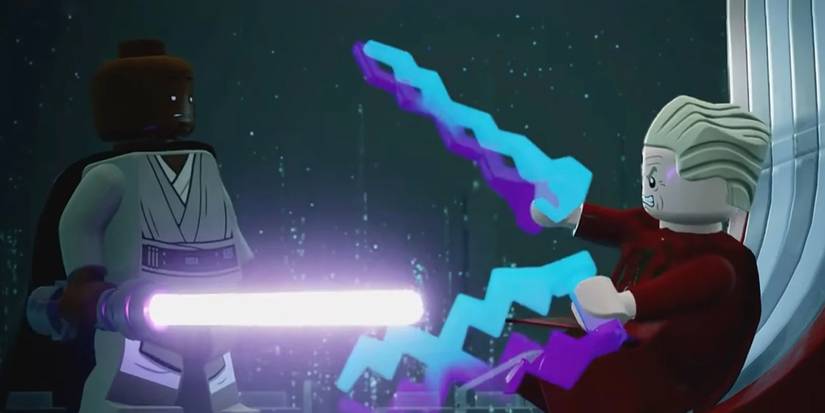 Mace Windu And Emperor Palpatine In Lego Star Wars: The Skywalker Saga
