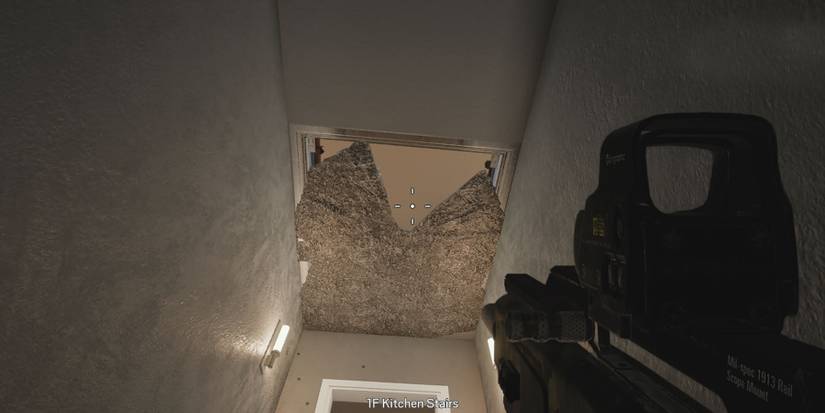 The Kiba Barrier deployed on top of a staircase