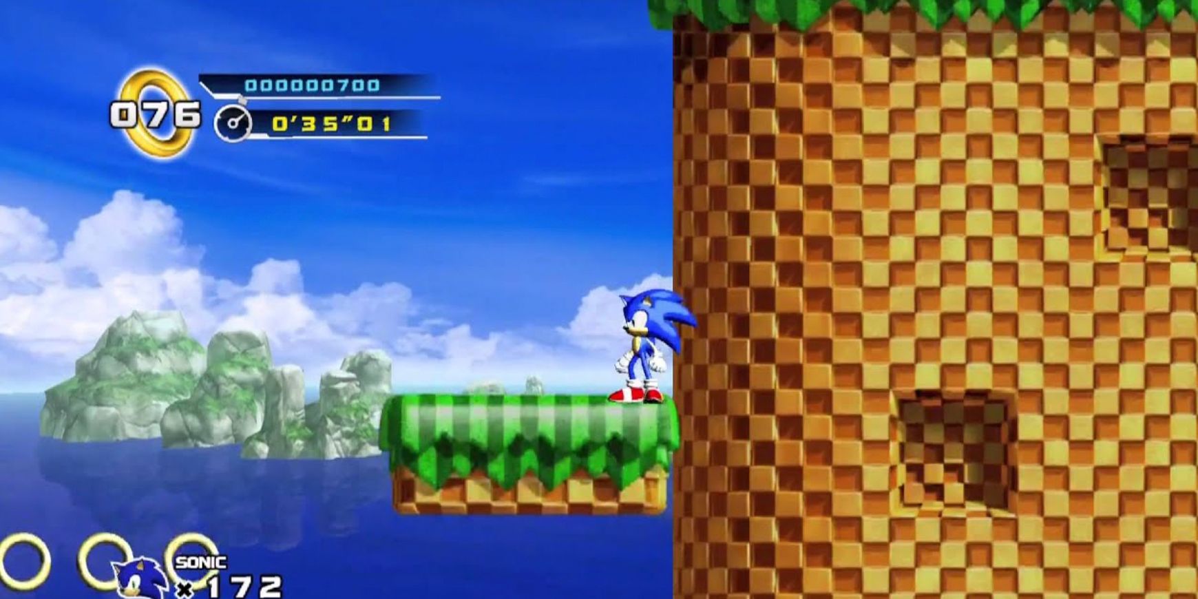 The Splash Hill Zone in Sonic 4