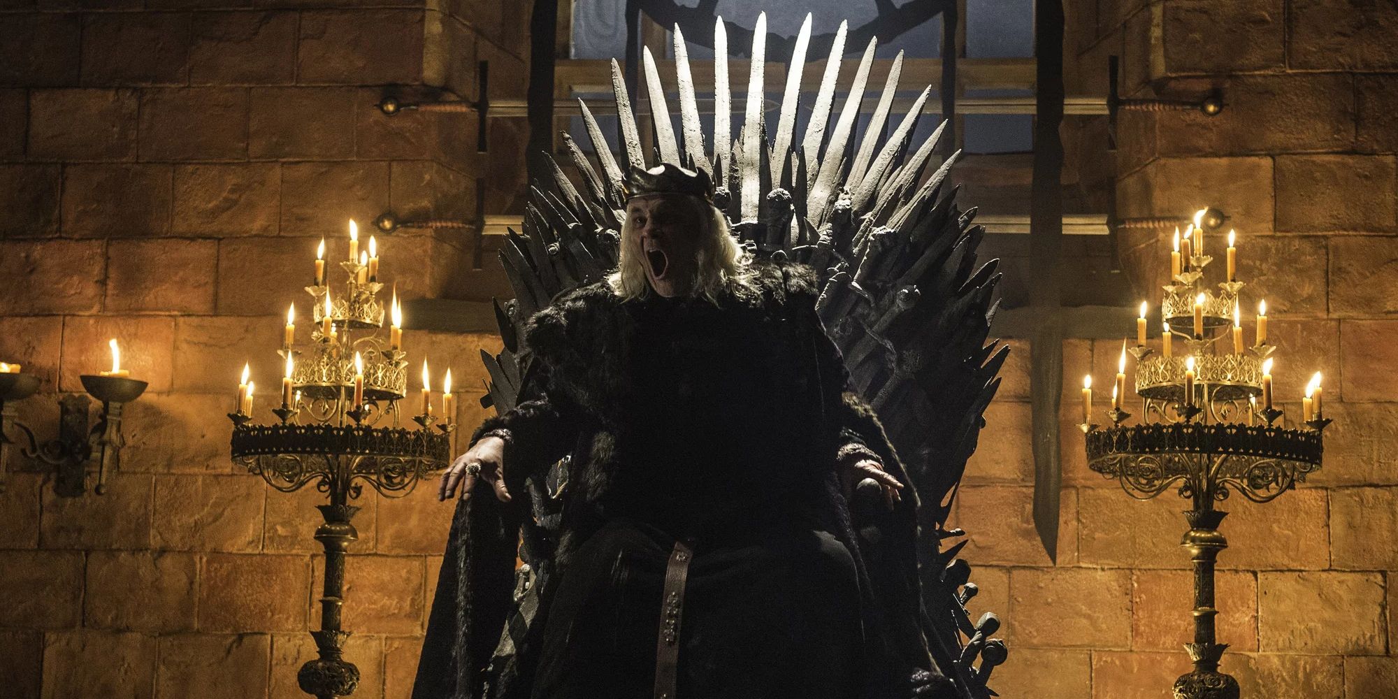 The Mad King appearing in Bran's vision in Season 6 of Game of Thrones