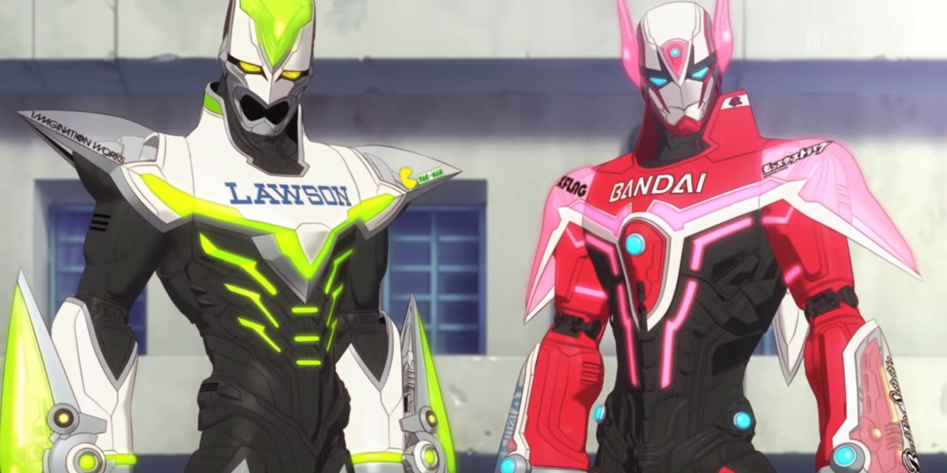 Tiger And Bunny S2 Lawson And Bandai Mechs Stood Together