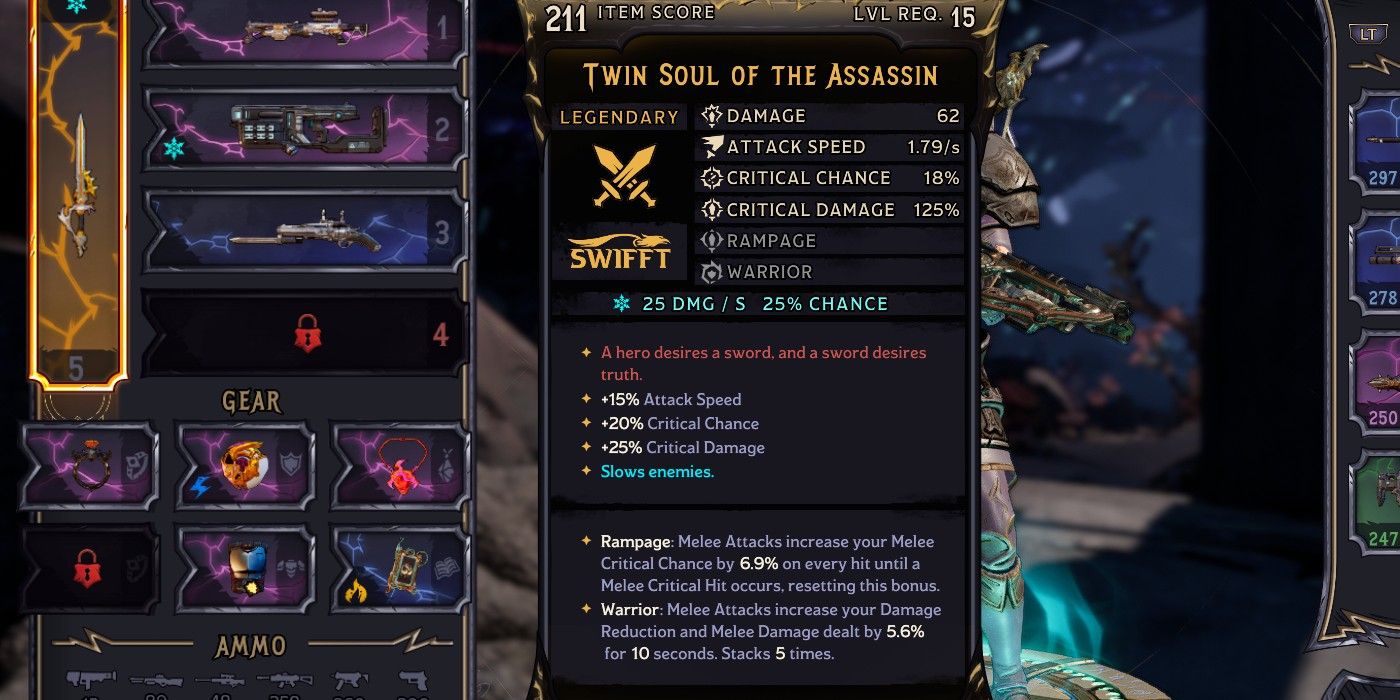 Tiny Tina Wonderlands Twin Soul legendary melee weapon stat card