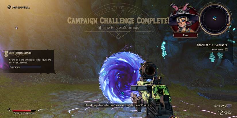 Tiny Tinas Wonderlands_Zoomios Shrine Piece_Weepwild Dankness Complete