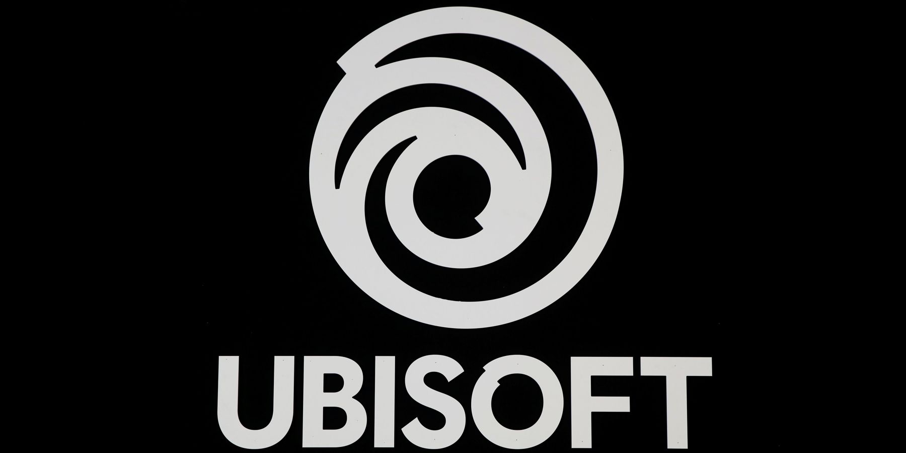 Ubisoft logo grey on black