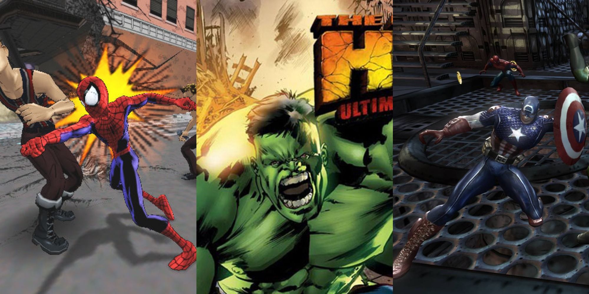 Underrated Fun Marvel Games Split Featured Ultimate Spider-Man Incredible Hulk Ultimate Destruction Marvel Ultimate Alliance