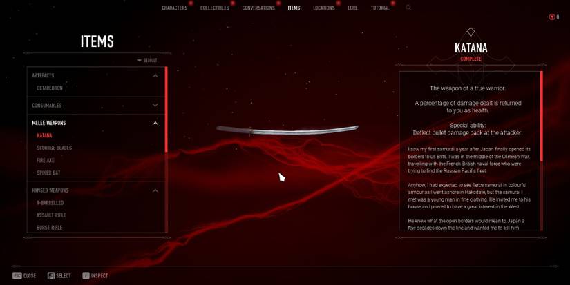 Vampire the Masquerade Bloodhunt_Weapons_Katana