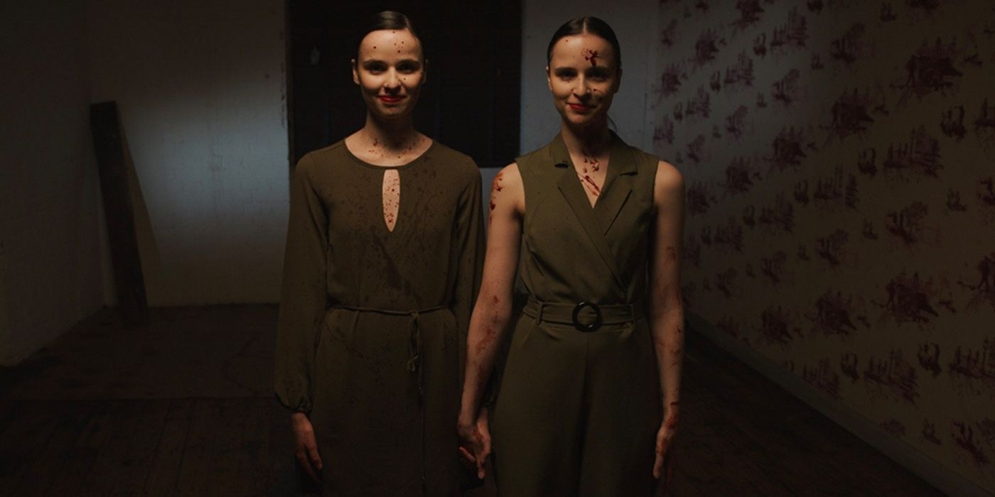 production still of twins from When the Screaming Starts