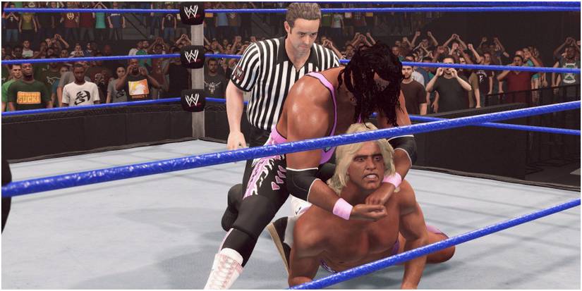 WWE 2K22 Bret with Camel Clutch