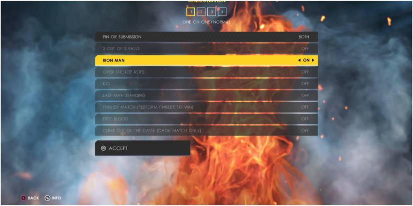 WWE 2K22 Custom match rules Iron Man