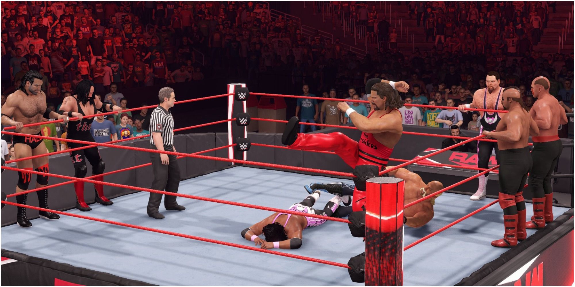 WWE 2K22 NWO против Hart Foundation и Road Warriors