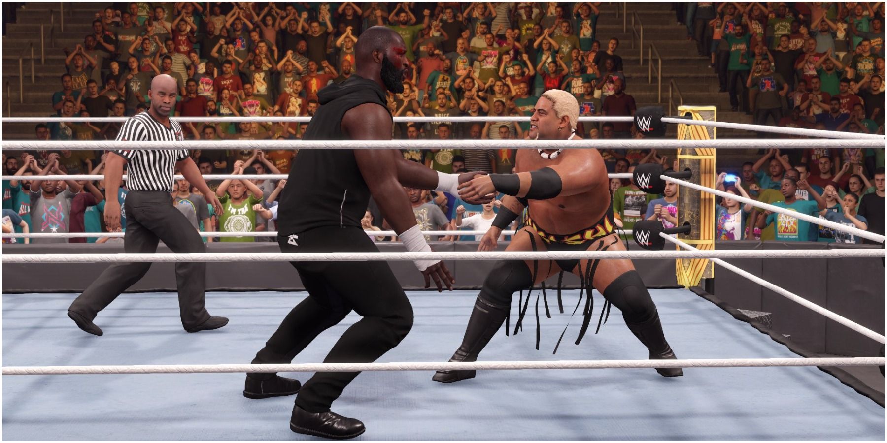 WWE 2K22 Rikishi whips Omas