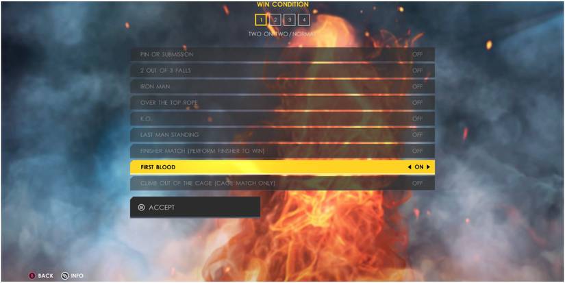 WWE 2K22 weapons select menu