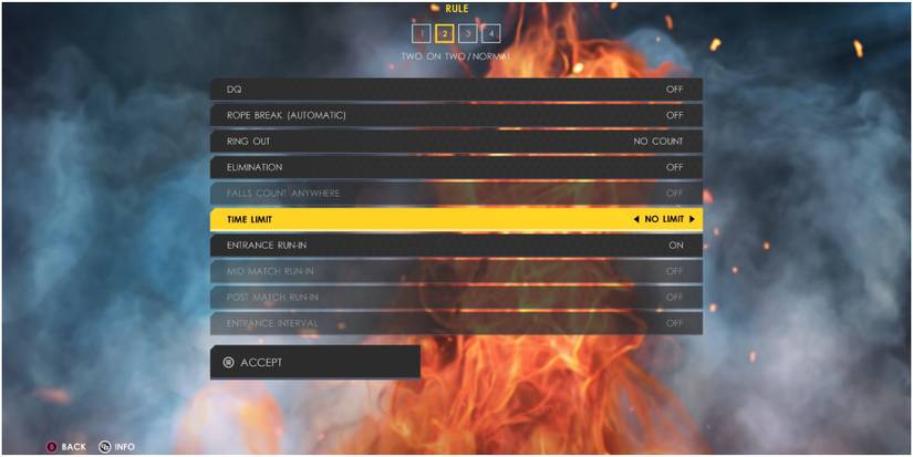 WWE Custom match screen menu 2