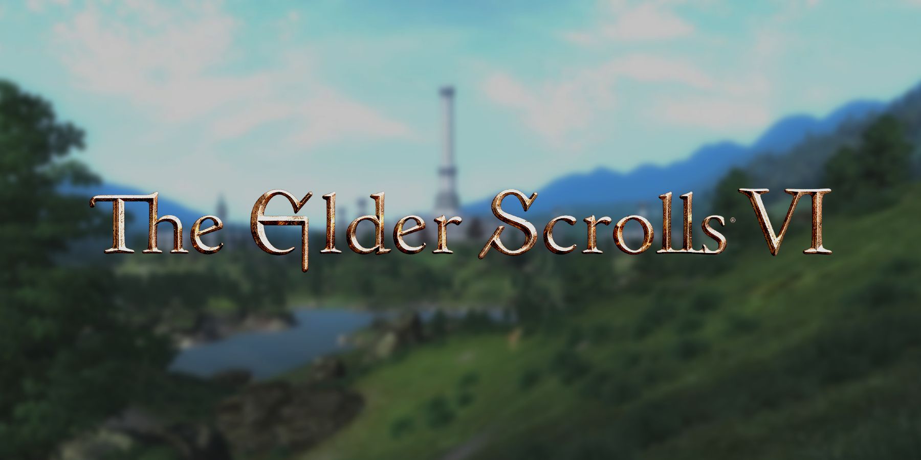 Elder Scrolls VI title over background of the imperial city cyrodiil