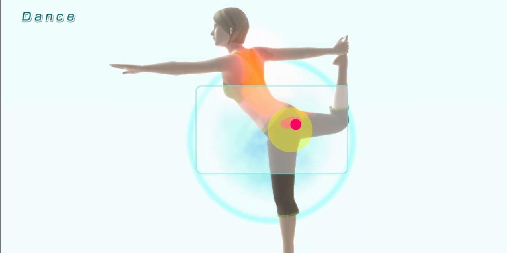 The Wii Fit Trainer demonstrating the Dance yoga pose in Wii Fit U