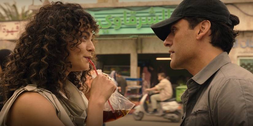 Marc Spector or Jake Lockley talking with Layla in moon Knight