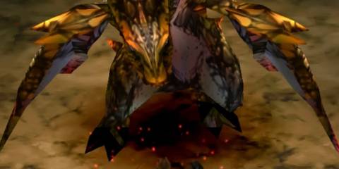 A screenshot showing the Wyvern boss from Vagrant Story.
