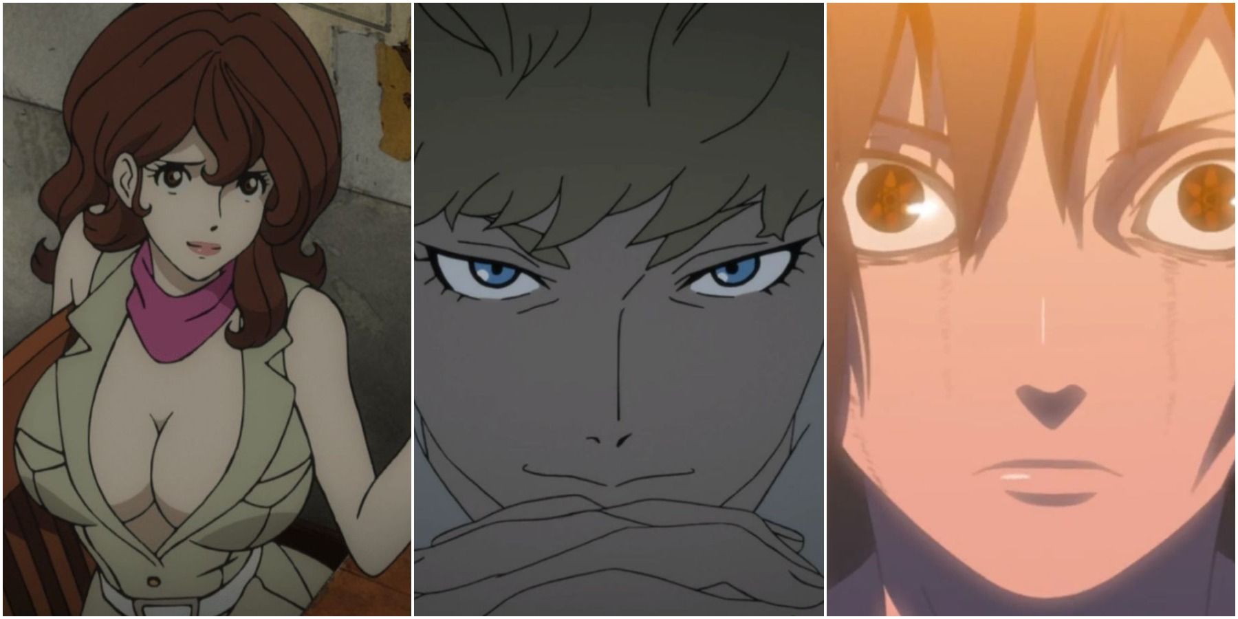 Fujiko Mine Lupin the 3rd Sasuke Uchiha Naruto Ryo Asuka Devilman Crybaby