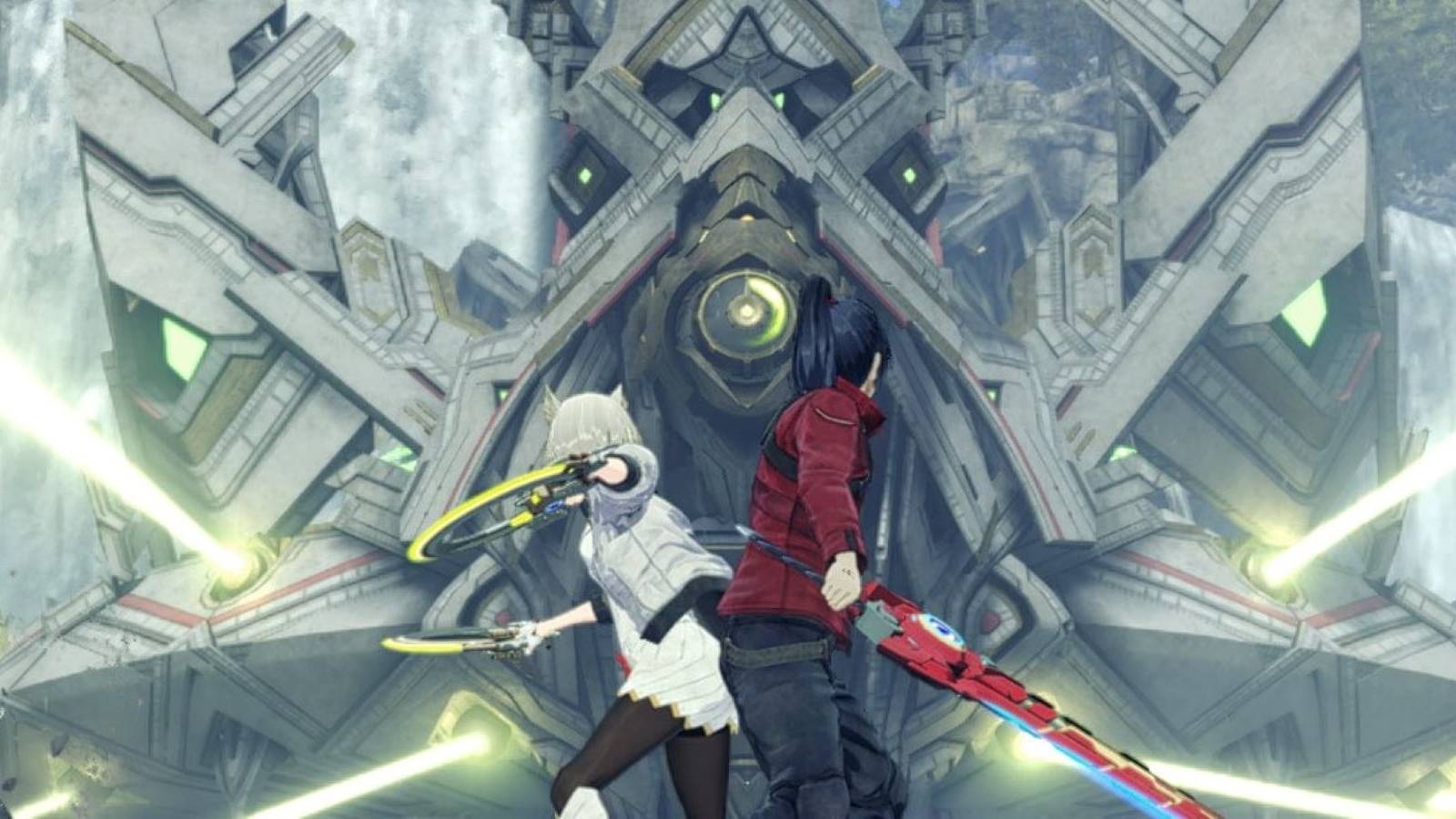 The Xenoblade Chronicles 3 protagonists fighting a large robot in a new trailer