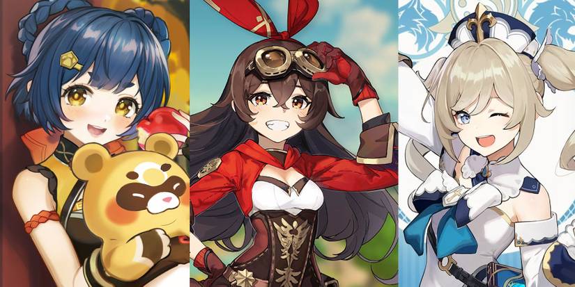 Genshin Impact Xiangling-Amber-Barbara-1