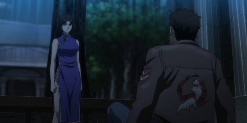 Xiuying and Ryo sparring lesson Shenmue anime