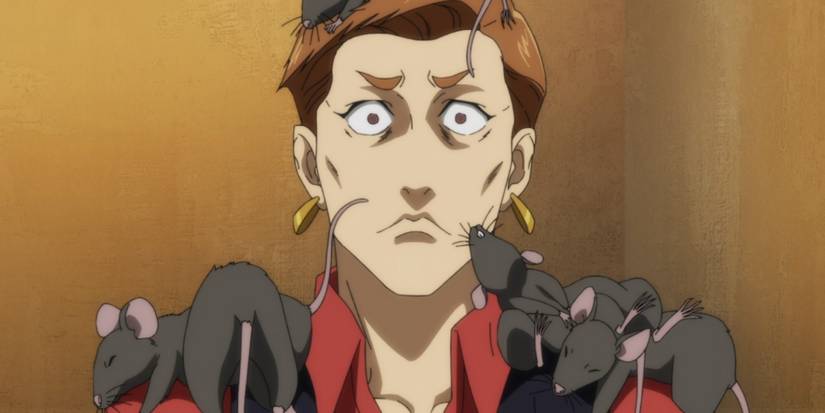 Yuan scared by rats in Shenmue anime