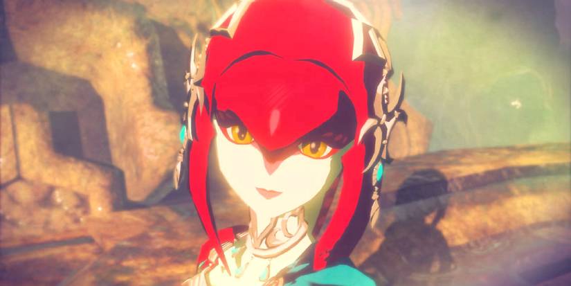 Mipa smiling at Link during a flashback in Breath of the Wild