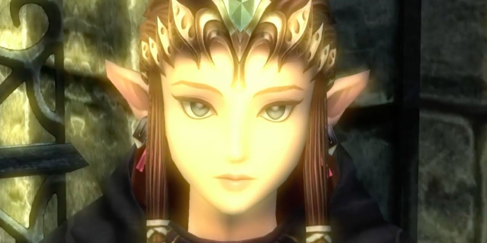 Zelda wearing her hooded cloak locked in Hyrule Castle in Twilight Princess