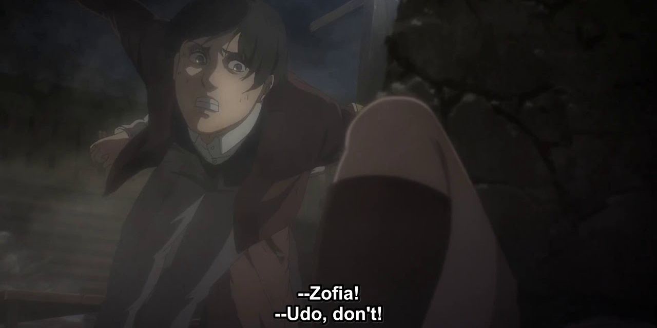 Zofia and Udo's death in Attack on Titan