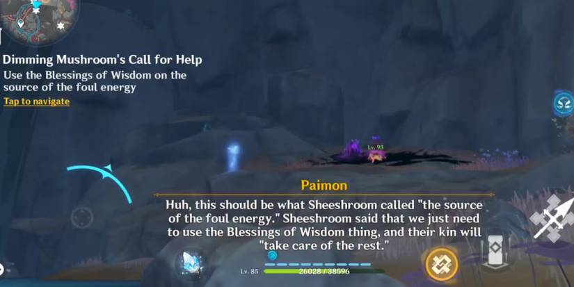 a pyro abyss mage next to an oozing concretion in Genshin impact