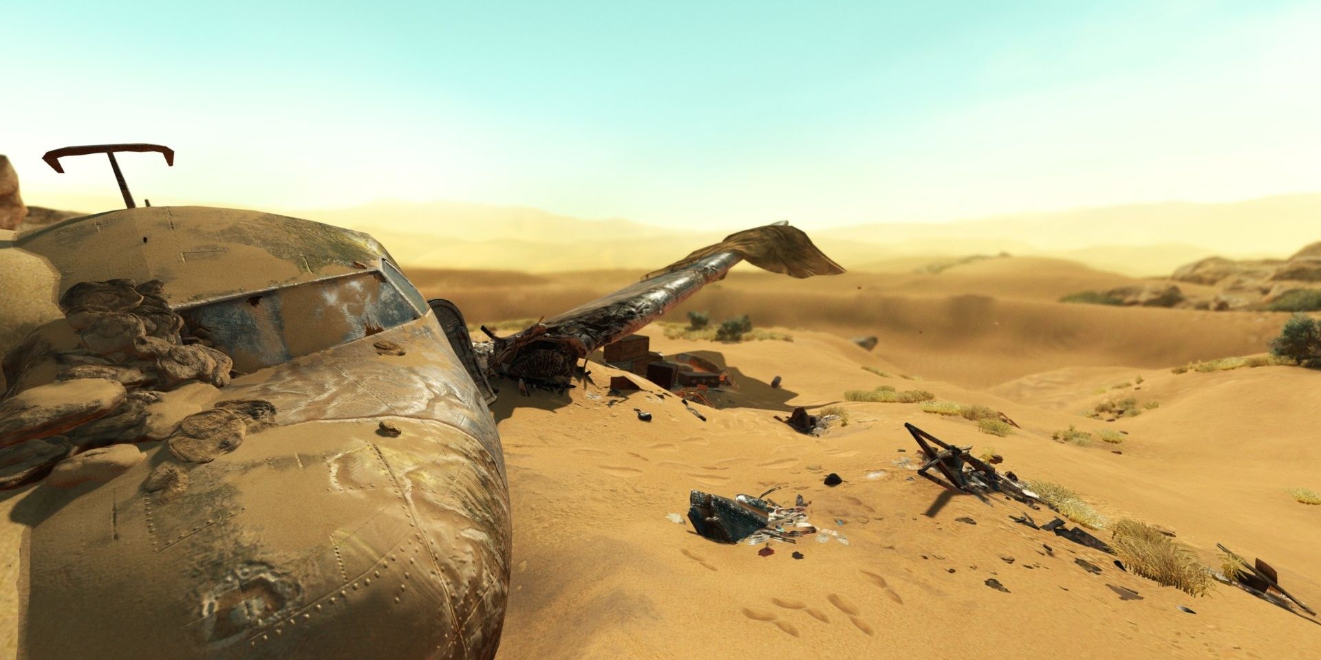 amensia rebirth desert location with plane in the sand 