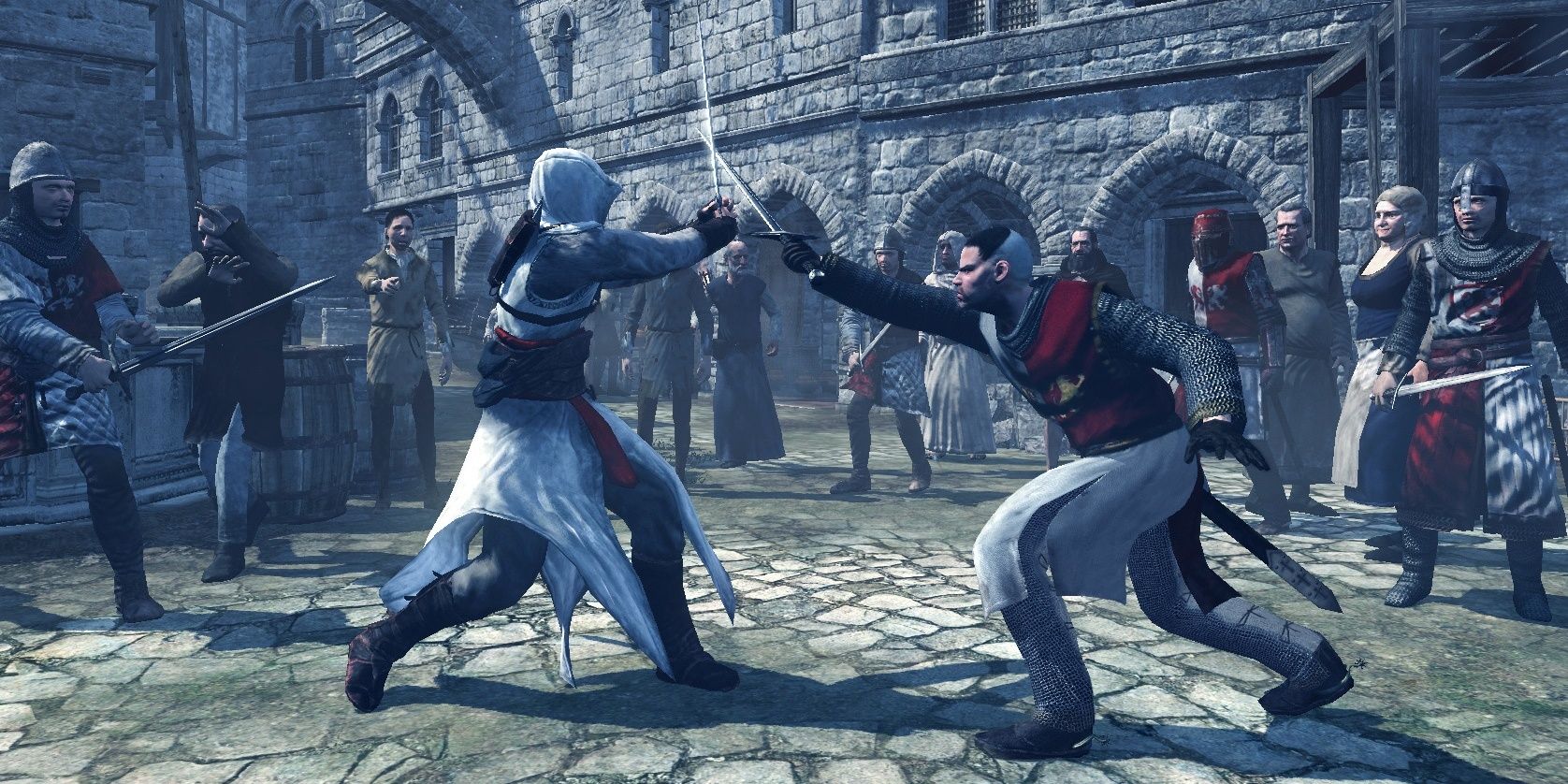 assassins creed altair fighting a guard 