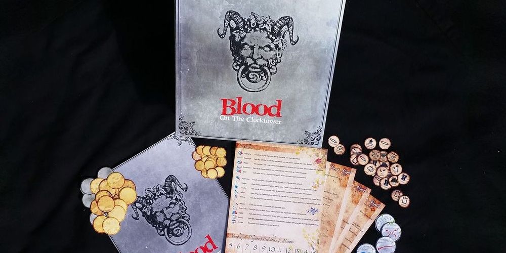 blood on the clocktower print and play components