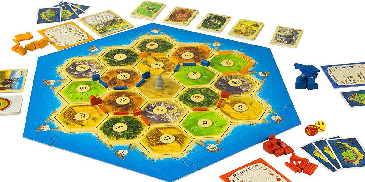 Catan board and components