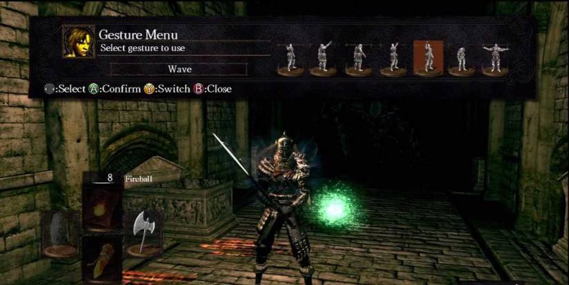 dark souls wave gesture