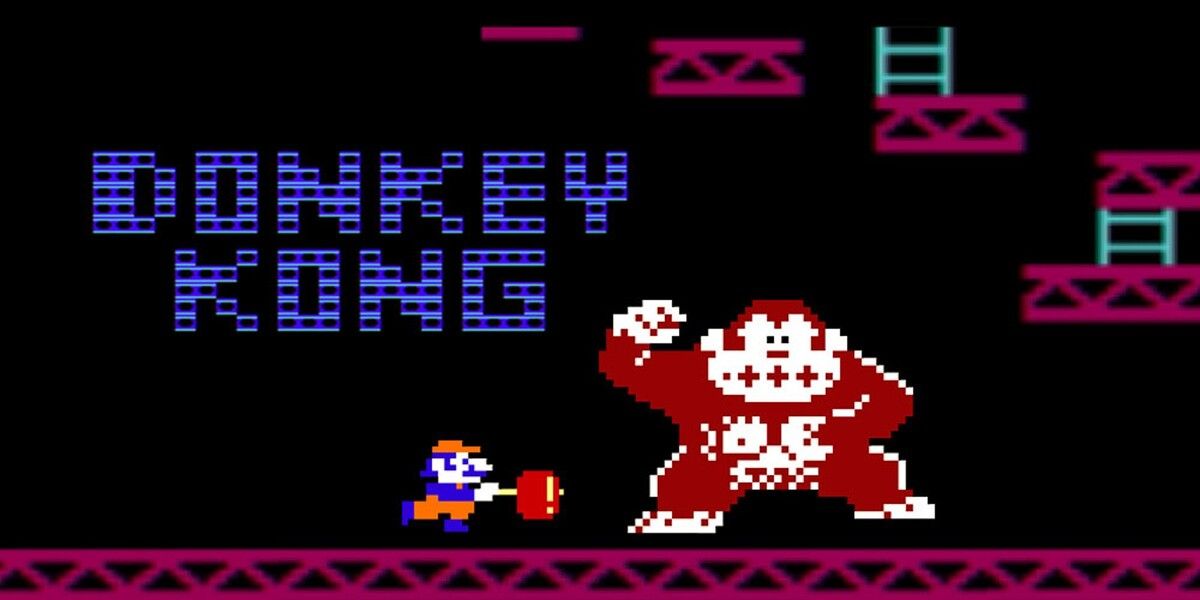 Donkey Kong title image with Mario and Donkey Kong