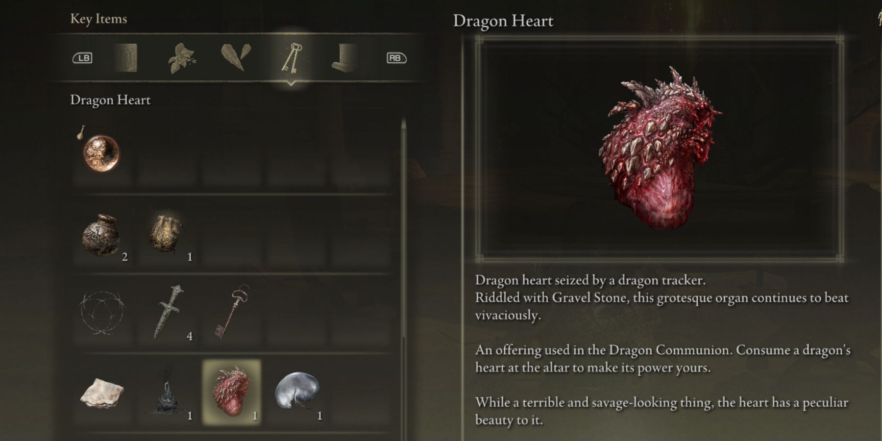 dragon heart in elden ring