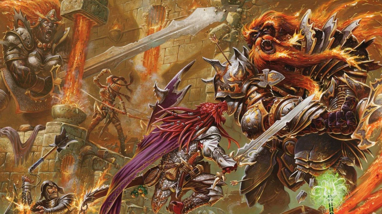 Dungeons and Dragons Dragonborn vs Fire Giant