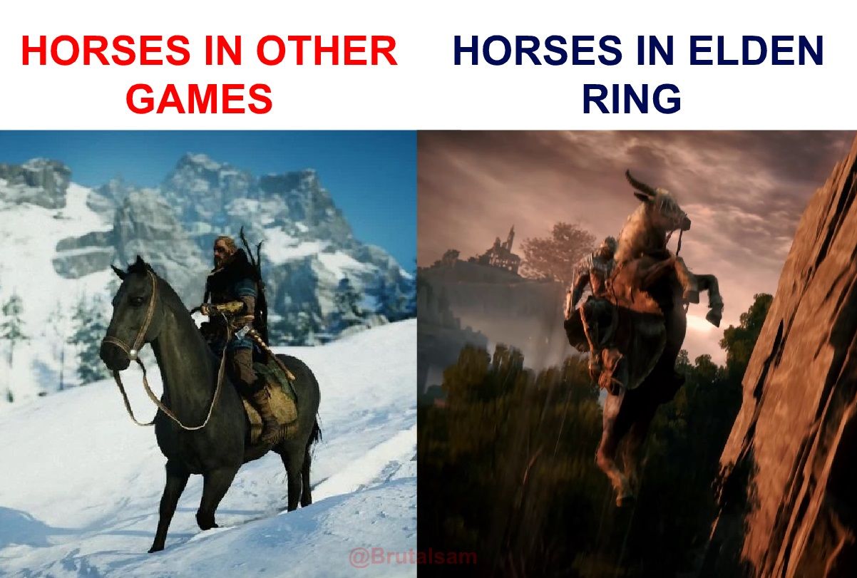 elden ring horses meme