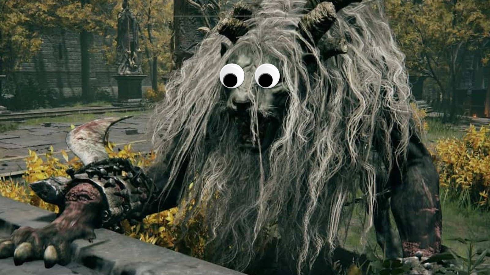 elden ring lion guardian googly eyes
