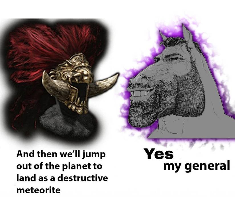 elden ring radahn chadahn meme