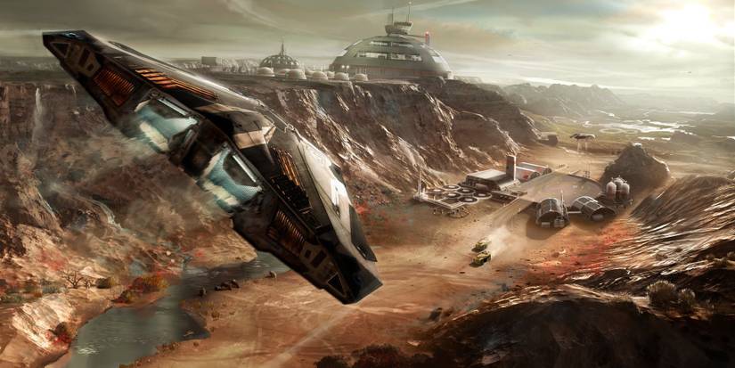 elite dangerous showing exploration of a planet