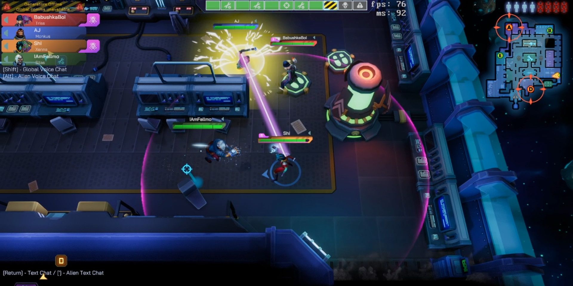 enemy on board gameplay showing humans vs the aliens