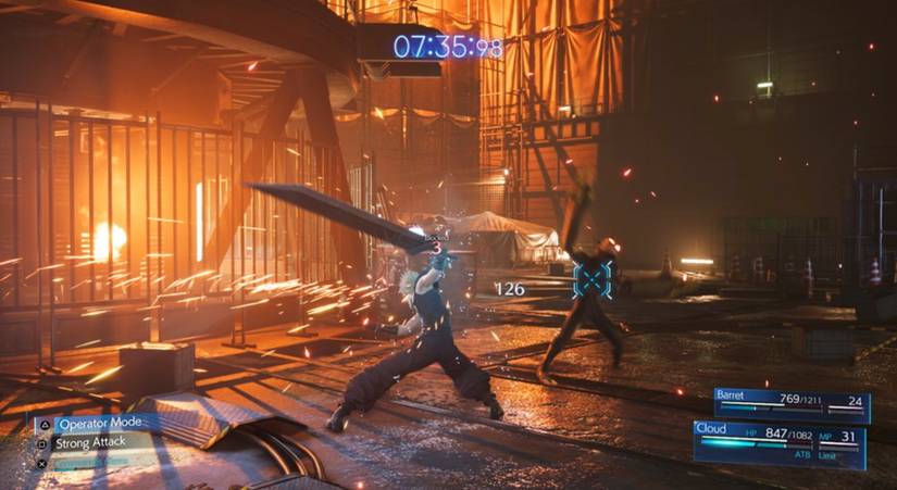 ff7 remake battle timer beginning