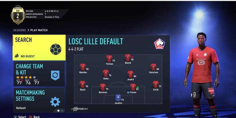 Losc LIlle on FIFA 22 Online Seasons.