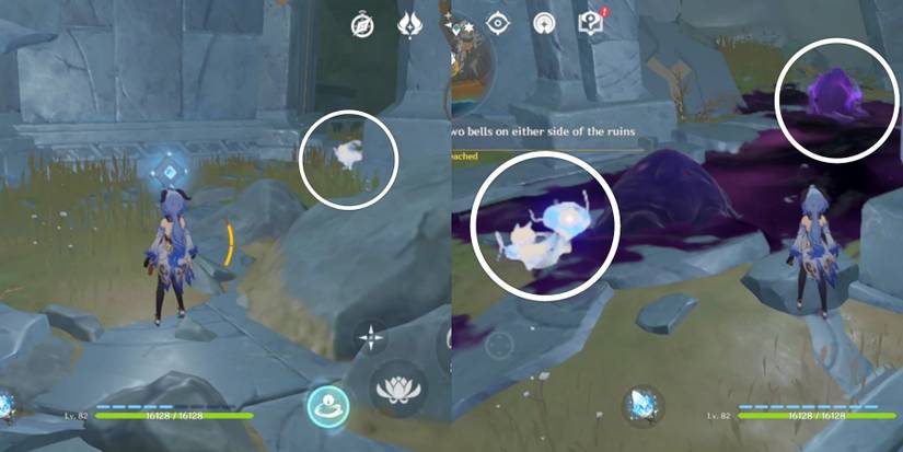 ganyu following the Seelie in genshin impact