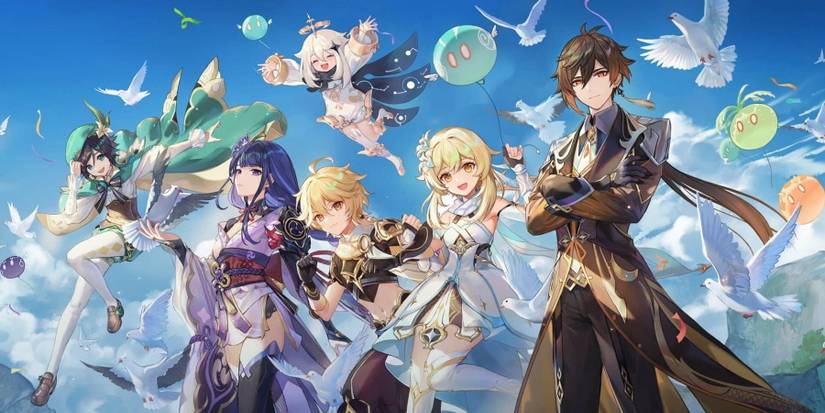 genshin-impact-japanese-twitter-youtube-artwork-archons-travelers