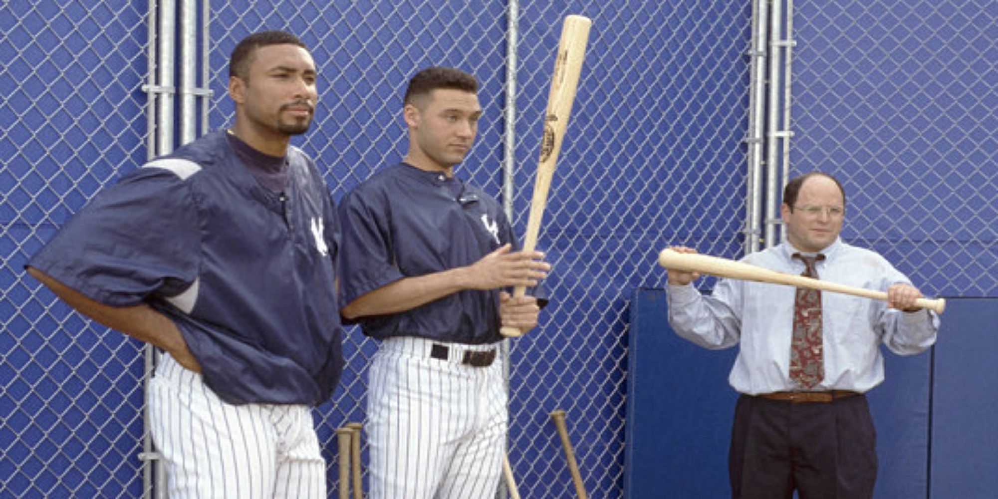 george teaching baseball