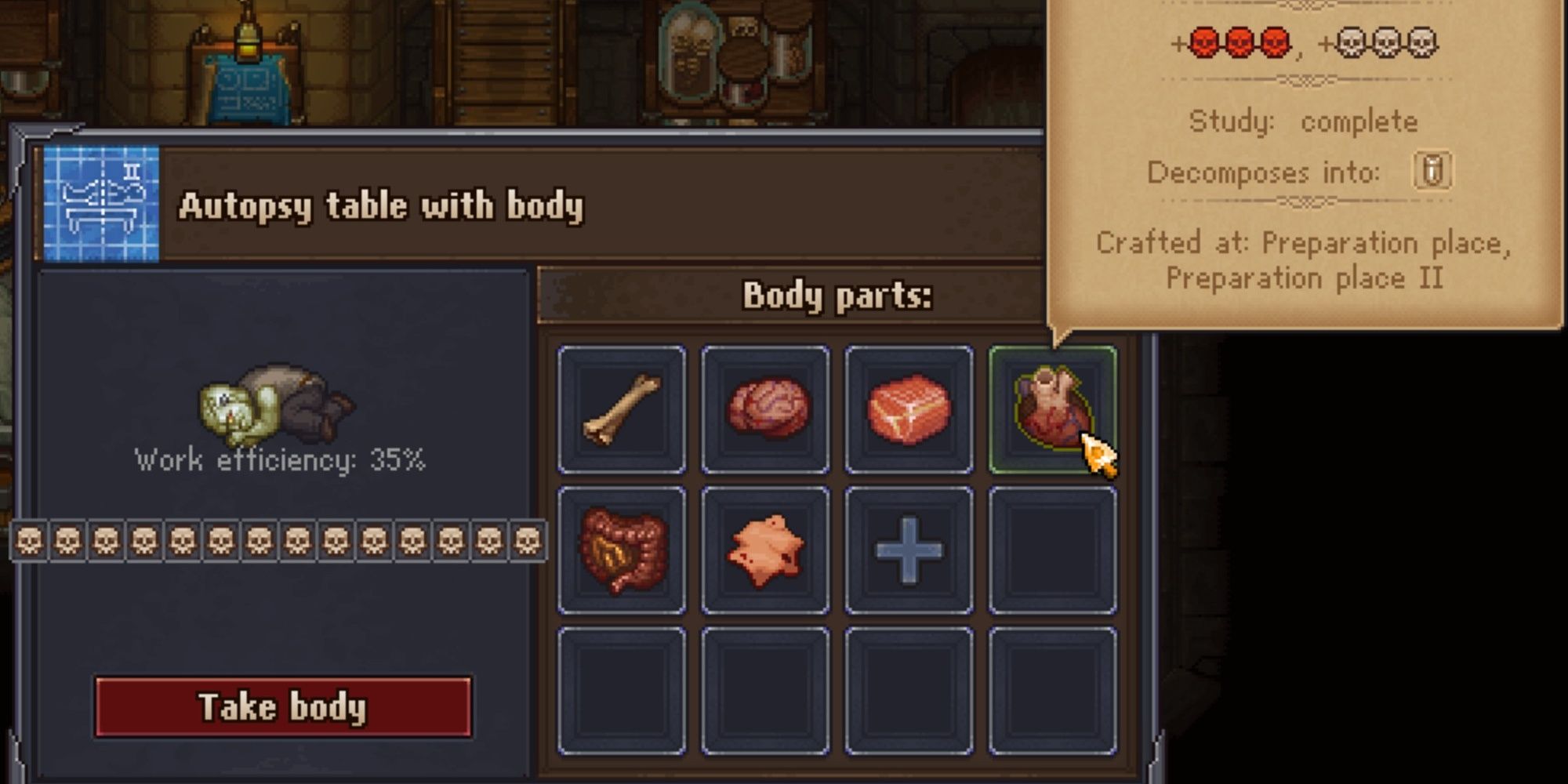 graveyard keeper zombie body dissect corpses