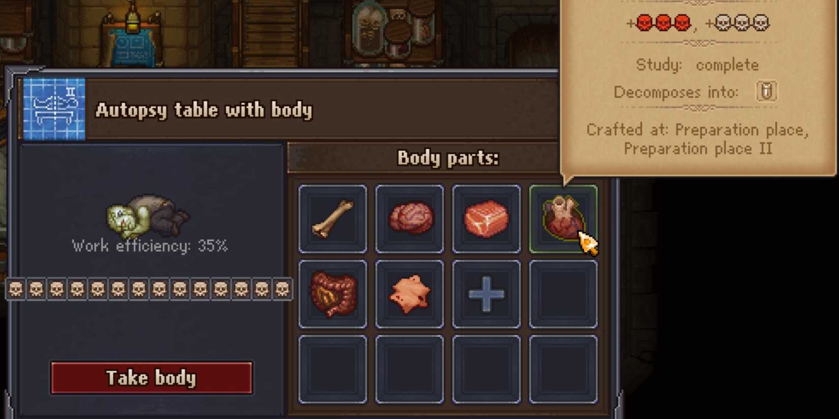 graveyard keeper zombie body dissect corpses